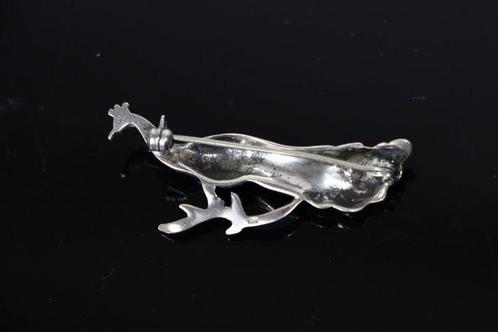 Zonder Minimumprijs - Broche Zilver, Pauw met Marquesietjes, Sieraden, Tassen en Uiterlijk, Antieke sieraden