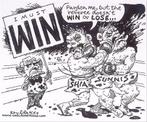Pentekening Amerika - winnen in Irak (lijst optie), Antiek en Kunst, Verzenden