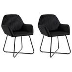 Design Eetkamerstoelen Zwart Fluweel | Retourdeal | 40% K..., Huis en Inrichting, Stoelen, Ophalen of Verzenden, Nieuw, Zwart