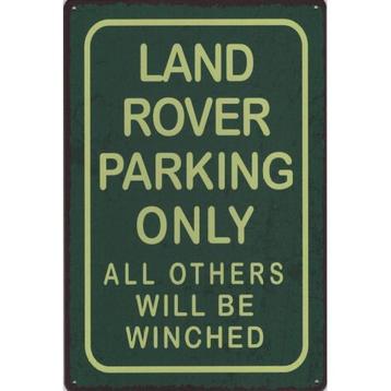 Wandbord - Land Rover Parking Only