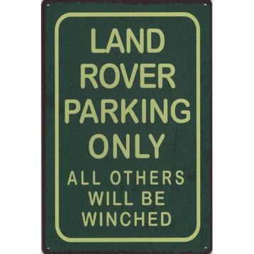 Wandbord - Land Rover Parking Only beschikbaar voor biedingen