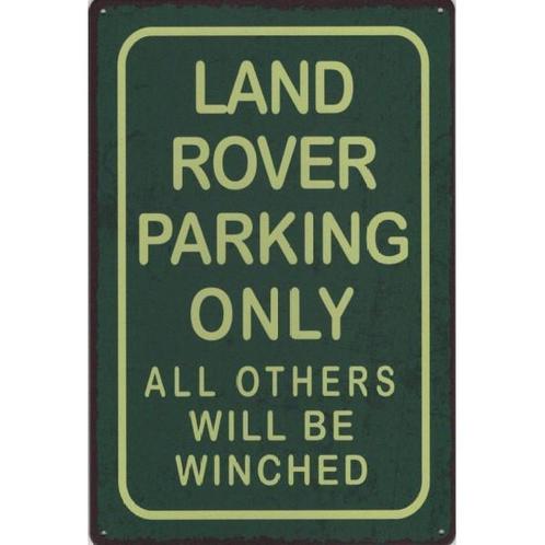 Wandbord - Land Rover Parking Only, Huis en Inrichting, Woonaccessoires | Wanddecoraties, Nieuw, Ophalen of Verzenden