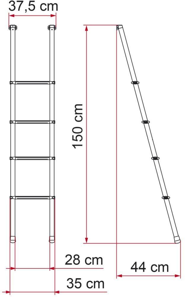 Fiamma Ladder Deluxe 4B, Caravans en Kamperen, Kampeeraccessoires, Nieuw