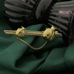 Gouden broche met lieveheersbeestjes, Ophalen of Verzenden, Gebruikt, Overige kleuren, Goud