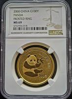Gouden China Panda 1 oz 2000 Frosted Ring NGC MS69, Postzegels en Munten, Munten | Azië, Goud, Oost-Azië, Losse munt, Verzenden
