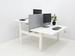 Duo werkplek Vepa - 2x140x80cm (bxd) - wit - met, Werkplek, Overige typen, Gebruikt, Ophalen of Verzenden