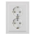 Busch Jaeger Future Linear 2V wandcontactdoos met randaarde, Doe-het-zelf en Verbouw, Elektra en Kabels, Ophalen of Verzenden