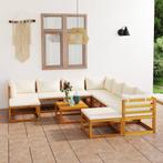 vidaXL 11-delige Loungeset met kussens massief acaciahout, Tuin en Terras, Tuinsets en Loungesets, Verzenden, Nieuw, Hardhout