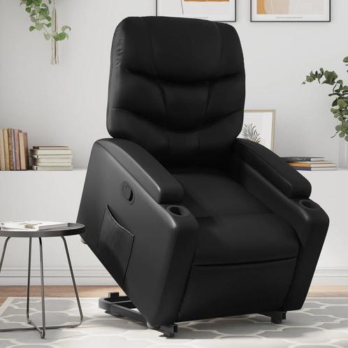 vidaXL Sta-op-stoel kunstleer zwart, Huis en Inrichting, Fauteuils, Nieuw, Verzenden