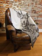 Plaid exclusief in alpaca met majestueuze hert - 200x140cm -, Antiek en Kunst