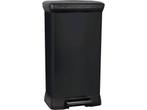 Curver Decobin Prullenbak - 50L - 39x29x72 cm - Zwart, Verzenden, Zo goed als nieuw