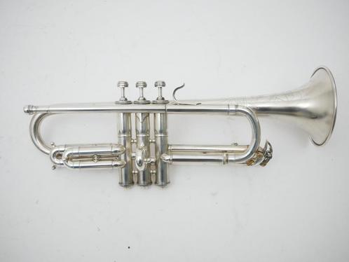 Cornet Elkhard Lang Model verzilverd zeer zeldzaam, Muziek en Instrumenten, Blaasinstrumenten | Trompetten, Overige typen, Gebruikt