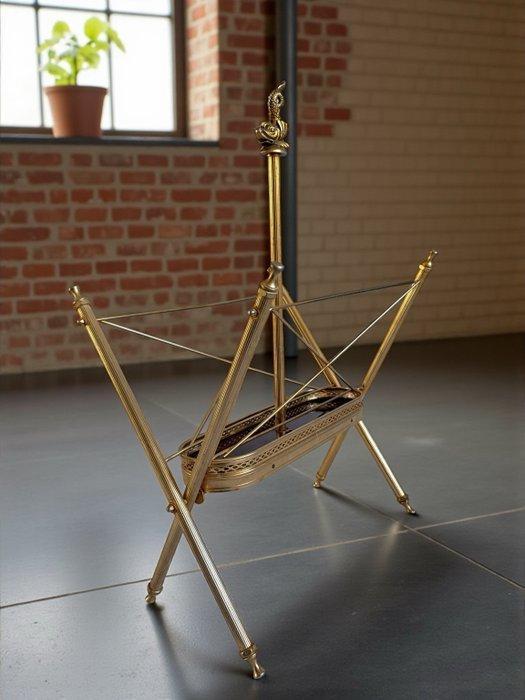 Tijdschriftenhouder - Vernikkeld messing - Goudkleurig, Antiek en Kunst, Curiosa en Brocante