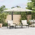 vidaXL Parasol met stalen paal 246x246x230 cm wit, Verzenden, Nieuw, 2 tot 3 meter