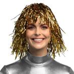 St. Pruik Metallic goud, Verzenden, Nieuw, Feestartikel