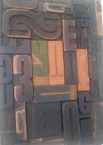 Drukblokken (54) - XL oude typografische letterblokjes -