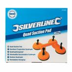 Silverline Vierdubbele glasdrager - vacuüm druk - 120 kg..., Ophalen of Verzenden, Nieuw