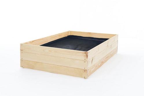 Moestuinbak - kweekbak - 120x100x27 cm - hout - met grond..., Tuin en Terras, Kweekspullen, Nieuw, Ophalen of Verzenden