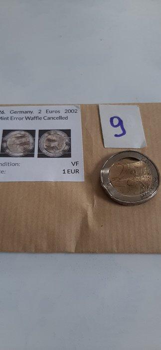 Duitsland. 2 Euro 2002 With cancelled marks (Zonder, Postzegels en Munten, Munten | Europa | Euromunten