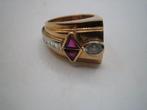 Ring - 18 karaat Geel goud, Zware tankring diamanten, Nieuw