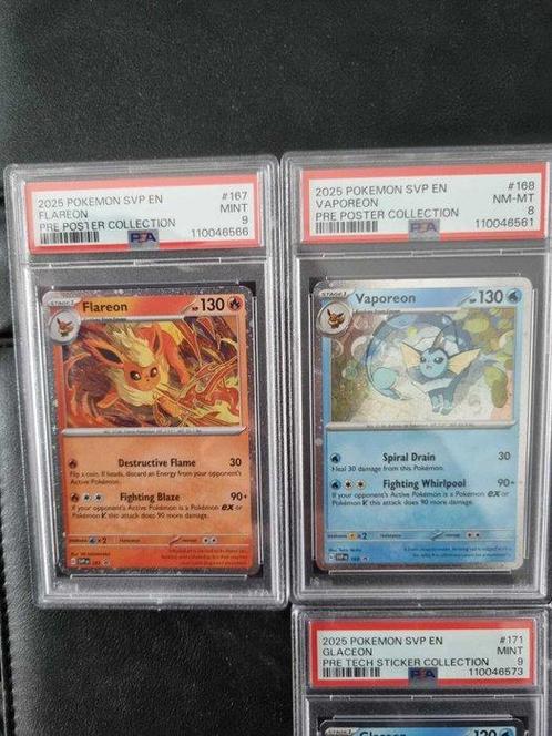 Pokémon - 6 Graded card - Eeveelutions - PSA 5x PSA 9, 1x, Hobby en Vrije tijd, Verzamelkaartspellen | Pokémon