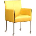 Leren eetkamerstoel More - Toledo Lemon (geel) - Poten, Huis en Inrichting, Stoelen, Leren eetkamerstoel More - Toledo Lemon (geel) - Poten staal rond RVS past perfect in uw interieur als u woonstijl: Bohemian, Industrieel, Modern, Scandinavisch is.