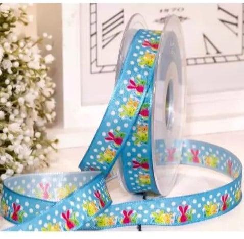 Lint met draad blauwe paashaasjes blue taffeta easter rabbit, Hobby en Vrije tijd, Knutselen, Nieuw, Ophalen of Verzenden