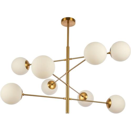 Hanglamp Nepal White Gold 8-Licht, Huis en Inrichting, Lampen | Overige, Nieuw, Verzenden