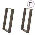 vidaXL Eettafelpoten 2 st U-vormig 50x(72-73) cm staal, Verzenden, Nieuw