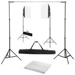vidaXL Fotostudioset met softboxlampen en achtergrond, Verzenden, Nieuw