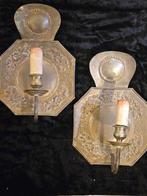 Wandkandelaar (2) - Repoussé/Martellato - Messing - Adviseur