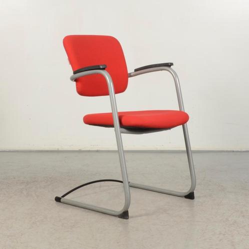 Vergaderstoel Ahrend 4230 - Rood - Sledeframe, Huis en Inrichting, Bureaustoelen, Ophalen of Verzenden