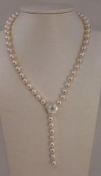 Halsketting 8x8,5 mm Bright Akoya parels, Zilver, Sieraden, Tassen en Uiterlijk, Kettingen, Nieuw