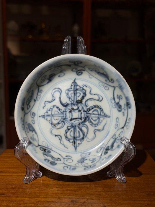 Blauw en wit bord -  - Porselein - China - Ming, Antiek en Kunst, Antiek | Overige Antiek