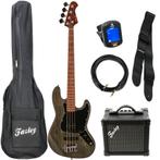 Fazley Outlaw Series Judge Plus Black basgitaar starterset, Muziek en Instrumenten, Snaarinstrumenten | Gitaren | Bas, Verzenden
