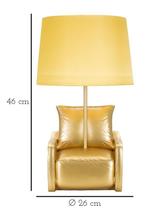 TAFELLAMP MIDCENTURY GEEL CM Ø 26X46, Ophalen of Verzenden, Nieuw
