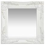vidaXL Wandspiegel barok stijl 40x40 cm wit, Huis en Inrichting, Woonaccessoires | Spiegels, Verzenden, Nieuw