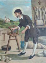Scuola italiana (XIX), (Firmato L. Fiori) - Santo protettore, Antiek en Kunst