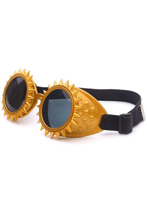 Goggles Steampunk Bril Spikes Goud Montuur Zon Zonnebril Gla, Kleding | Heren, Carnavalskleding en Feestkleding, Nieuw, Overige maten