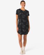 HEMA Takkie damesnachthemd micro zwart, Kleding | Dames, Verzenden, Zwart