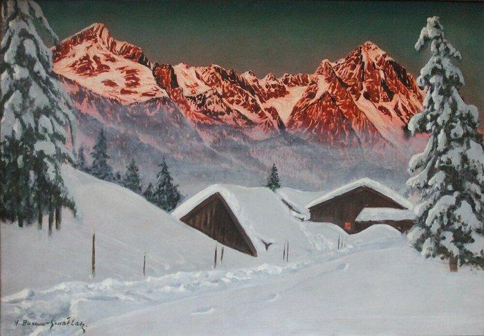 Hans Barma (Barma-Smetlak) ( born 1903) - Winter in the, Antiek en Kunst, Kunst | Schilderijen | Klassiek