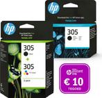 HP 305 - Inktcartridge kleur &amp; 2x zwart (3-pack) +, Ophalen of Verzenden, Zo goed als nieuw