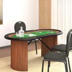 vidaXL Pokertafel voor 10 spelers 160x80x75 cm groen, Huis en Inrichting, Verzenden, Nieuw