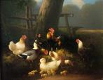 Otto Scheuerer (1862-1934) - Farmyard Scene with Poultry and