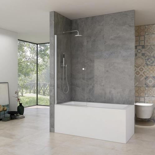 Badwand Van Rijn ST02 Klapwand 80x150 cm Helder Glas 6 mm, Doe-het-zelf en Verbouw, Sanitair, Bad, Nieuw, Chroom, Ophalen of Verzenden