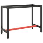vidaXL Werkbankframe 110x50x79 cm metaal matzwart en matrood, Verzenden, Nieuw