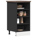 vidaXL Onderkast Riga 40x44,5x81,5 cm bewerkt hout zwart, Huis en Inrichting, Keuken | Keukenelementen, Verzenden, Nieuw, Zwart
