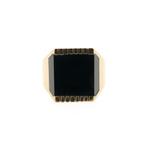 Gouden heren zegelring met onyx (herenring, gouden ring), Sieraden, Tassen en Uiterlijk, Ringen, Gebruikt, Overige kleuren, 19 tot 20
