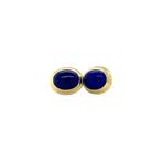 Gouden oorstekers met lapis lazuli 14 krt