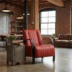 Leren fauteuil Glamour - Toledo Siegelstein (rood), Huis en Inrichting, Fauteuils, Nieuw, Ophalen of Verzenden, 50 tot 75 cm, Industrieel, Modern, Retro
